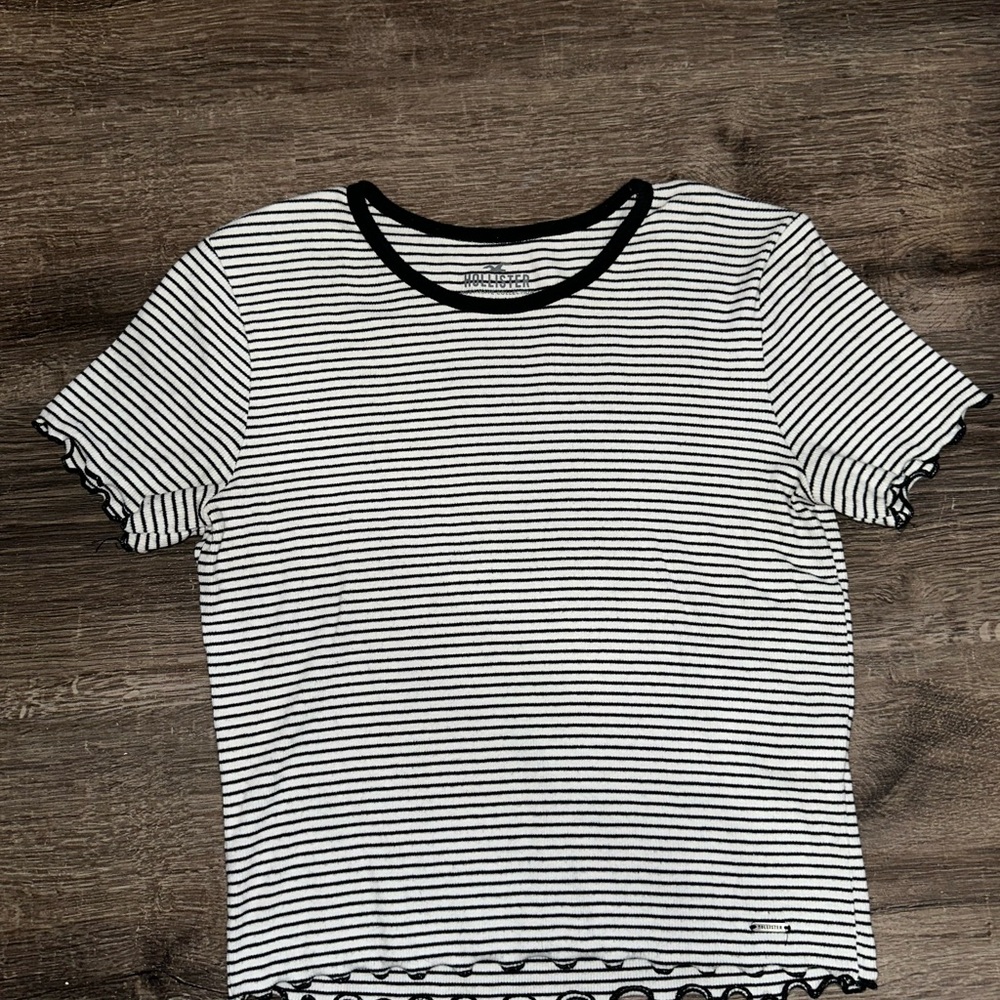 Hollister Monochrome Striped Tee